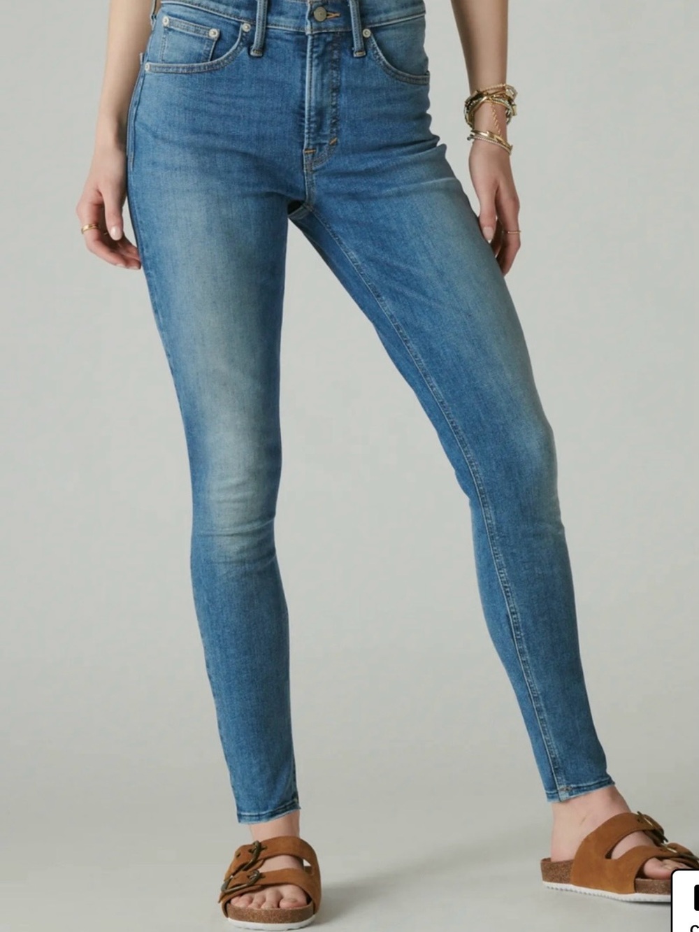 Lucky Brand Blue Skinny High-Rise Jeans